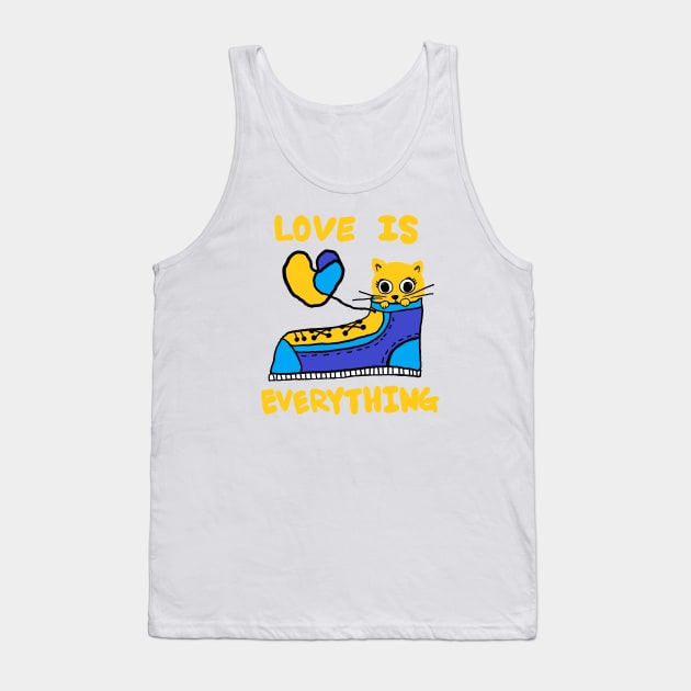 love is everything, lovely cat Tank Top by zzzozzo